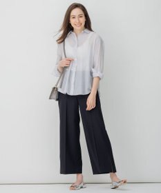 自由区 L リネンライクツイル フレックス パンツ