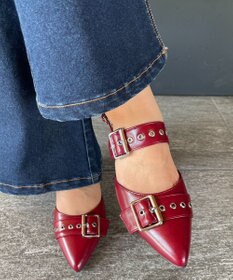 WEGO ハトメベルトポインテッドシューズ