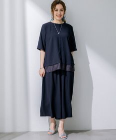 23区 L 【Lサイズ限定/吸水速乾/UVカット/接触冷感/】ストレッチジョーゼット ガウチョパンツ