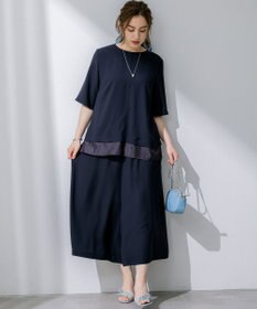 23区 L 【Lサイズ限定/吸水速乾/UVカット/接触冷感/】ストレッチジョーゼット ガウチョパンツ