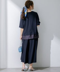 23区 L 【Lサイズ限定/吸水速乾/UVカット/接触冷感/】ストレッチジョーゼット ガウチョパンツ