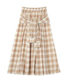 Green Parks イージーケアチェックボリュームスカート