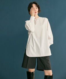 #Newans 【洗濯機可】シャーリングカフスシャツ