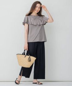 自由区 L リネンライクツイル フレックス パンツ