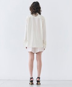 BEIGE， 【洗える】CLOVER / コットンバックボウタイブラウス