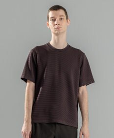 JOSEPH HOMME タックリップルジャージー　クルーネックTシャツ ダークブラウン系