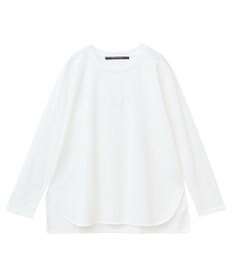 YECCA VECCA ラウンドヘム長袖ロゴTee
