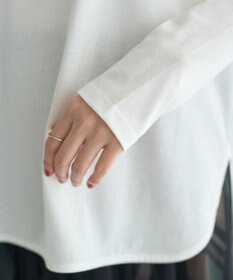 YECCA VECCA ラウンドヘム長袖ロゴTee