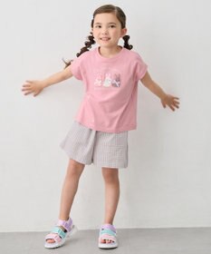 ANY KIDS 【綿100%】ひんやり フレンチスリーブ サガラ刺繡Tシャツ