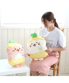 Mother garden しろたん パイナップルパーティー クッション 《しろたん/らっこいぬ》 単品