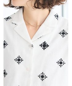 CRAFT STANDARD BOUTIQUE パネル刺繍開襟シャツ