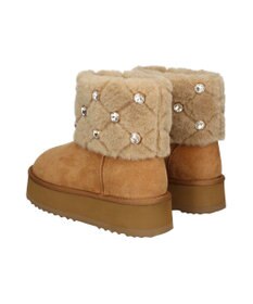 Bridget Birkin 【Bridget Birkin】キルティングビジュームートンブーツ