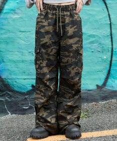 WEGO 【ウエストゴム/XSSMサイズ展開】ツイルイージーカーゴパンツ