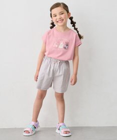 ANY KIDS 【綿100%】ひんやり フレンチスリーブ サガラ刺繡Tシャツ