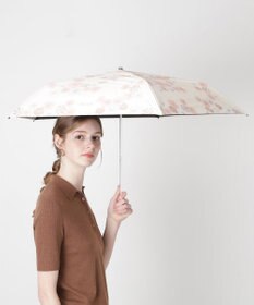 MOONBAT 【 遮光率100％/遮熱/UV/軽量】PAUL&JOE ACCESSOIRES(ポール&ジョー) 晴雨兼用日傘 クリザンテーム 総柄 花柄 折りたたみ傘