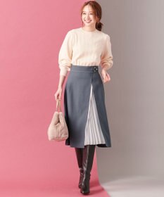 ANY SIS 【洗える】パール調ポイントツイル スカート