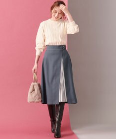 ANY SIS 【洗える】パール調ポイントツイル スカート