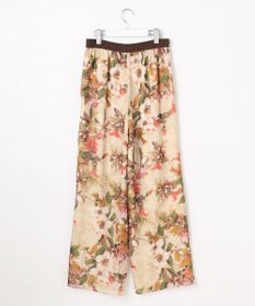 自由区 ボタニカルプリントドロスト パンツ