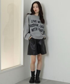 WEGO レタリングニットプルオーバー