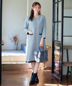 Tiaclasse ツイードAラインワンピース