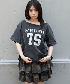 WEGO サイドドロストオフショルグラフィックT