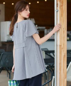 Tiaclasse L 【おのののかさん着用】半袖＆七分袖選べる袖丈バックフレアチュニック