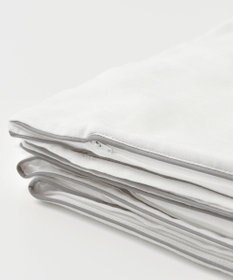 京和晒綿紗 ガーゼ掛布団カバー 白２重合わせ ダブルサイズ(190×210)