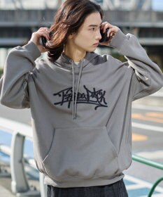 WEGO 【ユニセックス着用ITEM/SMLサイズ展開】グラフィックロゴプルパーカー