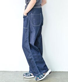 caqu FS linen easy wide リネンウエストゴムワイドストレート