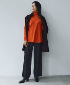 ICB 【洗える】ヴィスコースワイド ハイネックプルオーバー