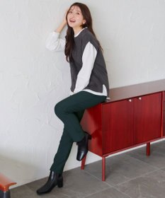 Tiaclasse 【安田美沙子さん着用・新色追加・日本製】すふれ起毛ストレートパンツ