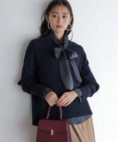 組曲 コットンカシミヤMIX クルーネックニット