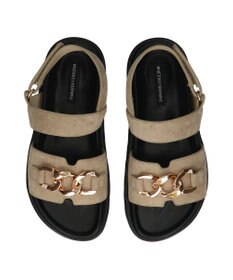 Bridget Birkin 【PARADIS COULEUR】メタルチェーン厚底フットベッドサンダル