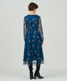 GRACE CONTINENTAL チュールフラワー刺繍ワンピース