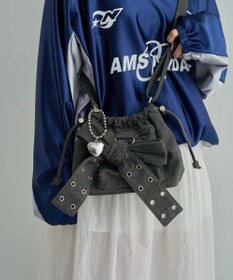 WEGO チャーム付きハトメリボンショルダー