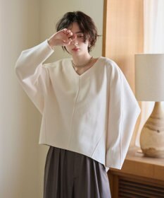 #Newans 【洗濯機可能/セットアップ】コクーンシルエットエアリープルオーバー オフ