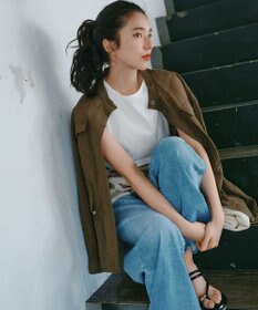 23区 【新色追加/洗える】コットンベアジャージー ノースリーブ Tシャツ