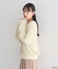 earth music&ecology 【予約】Disney/ポイントミッキーラメシャギーカーデ