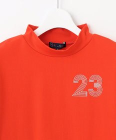 23区GOLF 【WOMEN】新色追加！【吸水速乾/UVカット】フレンチスリーブロゴモックネック