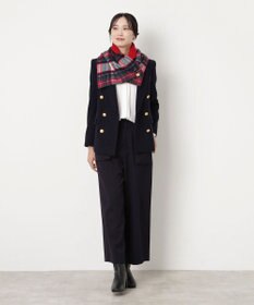 MOONBAT WEB限定【洗える】ミエル (miel) カシミヤ100％ チェックボタン付きマフラー