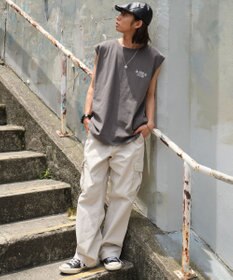 WEGO 【ユニセックス着用ITEM/MLサイズ展開】ヴィンテージライクグラフィックノースリーブ