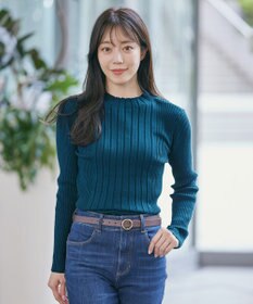 Tiaclasse 【洗える】ランダムリブニットプルオーバー