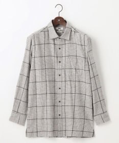 JOSEPH ABBOUD 【キングサイズ・柔らかな肌触り】 オーガニックラフィ グレンチェックシ ャツ