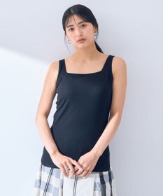 YECCA VECCA 2wayスクエアリブタンクトップ
