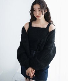 WEGO アンサンブルニットリボンカーデ