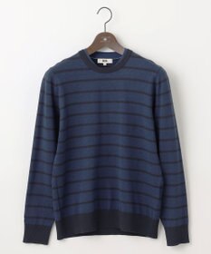 JOSEPH ABBOUD 【チクチクしない/イージーケア/3シーズン対応】ハイカウントSNOWY ボーダー ニットＴ