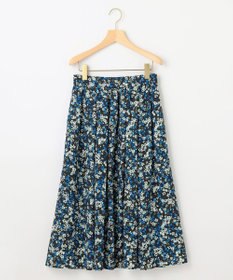 組曲 ニュアージュフラワープリント スカート