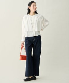 ANY ラッフルクロップドシャツ