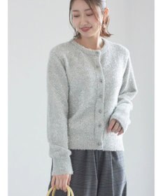 Te chichi ラメシャギークルーネックカーディガン