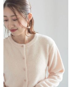 Te chichi ラメシャギークルーネックカーディガン